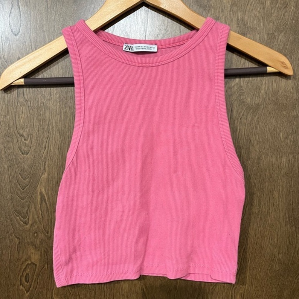 Zara Pink Crop Tank Top - Women’s Medium